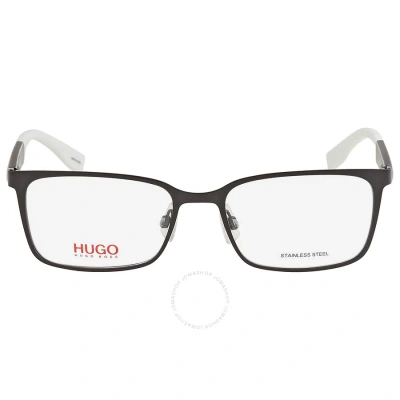 Hugo Boss Demo Rectangular Men's Eyeglasses Hg 0265 04nl 56 In Black / White
