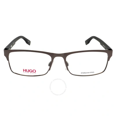 Hugo Boss Demo Rectangular Men's Eyeglasses Hg 0293 0r80 56 In Silver