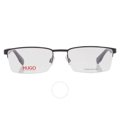Hugo Boss Demo Rectangular Men's Eyeglasses Hg 0324 02wf 57 In Blue