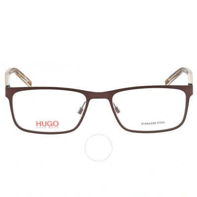 Hugo Boss Demo Rectangular Men's Eyeglasses Hg 1005 0hgc 55 In Brown