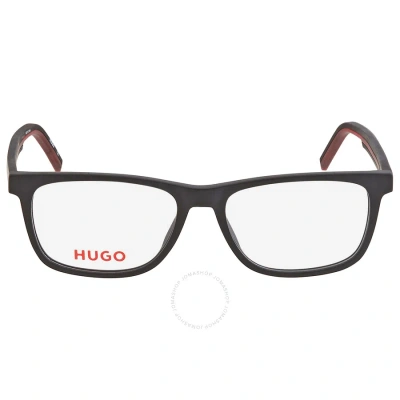 Hugo Boss Demo Rectangular Men's Eyeglasses Hg 1048 0blx 55 In Black