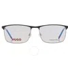 Hugo Boss Demo Rectangular Men's Eyeglasses Hg 1182 0ku0 56 In Blue / Ruthenium