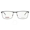 Hugo Boss Demo Rectangular Men's Eyeglasses Hg 1182 0svk 56 In Black / Ruthenium
