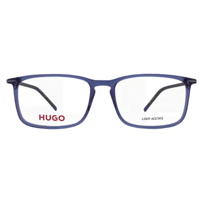 Hugo Boss Demo Rectangular Men's Eyeglasses Hg 1231 0pjp 55 In Blue