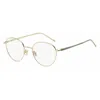 Hugo Boss Demo Round Ladies Eyeglasses Boss 1530 0pef 50 In Gold