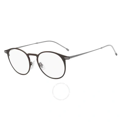 Hugo Boss Demo Round Men's Titanium Eyeglasses Boss 1252 04in 50 In Brown