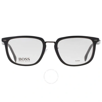 Hugo Boss Demo Square Men's Eyeglasses Boss 1341/f 0ans 54 In Black / Dark / Ruthenium