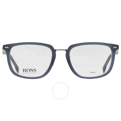Hugo Boss Demo Square Men's Eyeglasses Boss 1341/f 0fll 54 In Blue