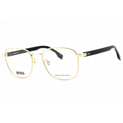 Hugo Boss Demo Square Men's Eyeglasses Boss 1409/f 0j5g 55 In Gold