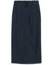 Hugo Boss Front-slit Maxi Skirt In 蓝色