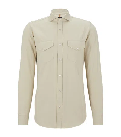 Hugo Boss Denim Shirt In Multi