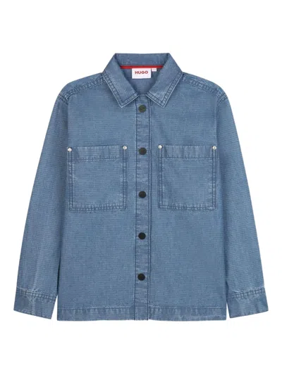 Hugo Boss Kids' Denim Shirt In Blue