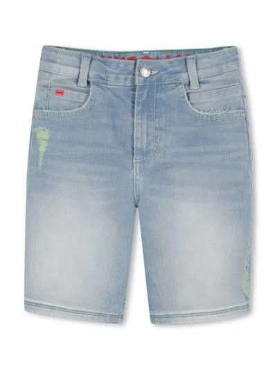 Hugo Boss Kids' Denim Shorts In Blue