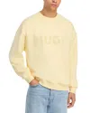 Hugo Boss Logo-embellished Cotton Sweatshirt In Nude