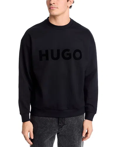 Hugo Boss Denix Oversized Logo Sweatshirt In Blue