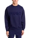 Hugo Boss Denix Oversized Logo Sweatshirt In Blue