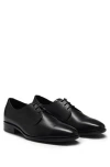 Hugo Boss Derby Shoes In Smooth And Printed Leather In Black