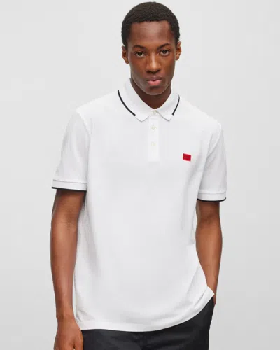 Hugo Boss Deresino232 Mens Tipped Polo Shirt With Logo Label