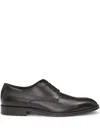 Hugo Boss Derby Shoes In Smooth And Printed Leather In Brown