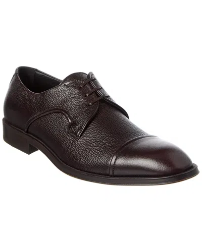 Hugo Boss Derrek Leather Derby In Brown