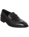 Hugo Boss Boss Derrek Grained Leather Loafers In Black