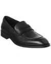 Hugo Boss Boss Derrek Grained Leather Loafers In Black