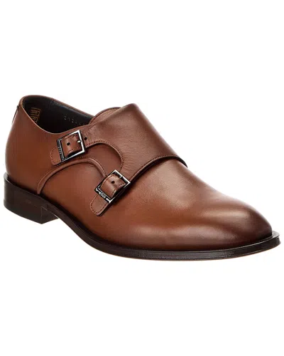 Hugo Boss Derrek Leather Loafer In Brown