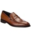 Hugo Boss Derrek Leather Loafer In Brown