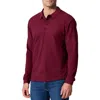 Hugo Boss Derryo Mens Collar Pique Polo In Burgundy