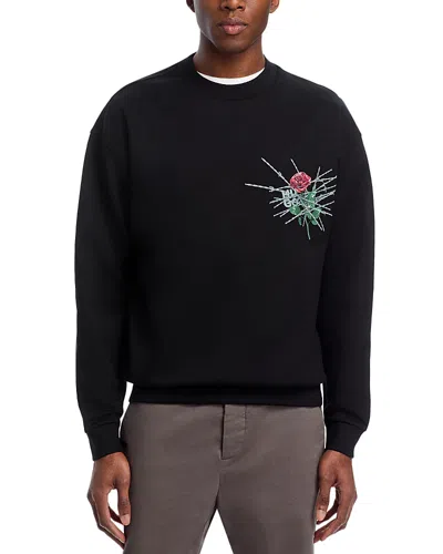 Hugo Boss Derumkek Graphic Sweatshirt In Black