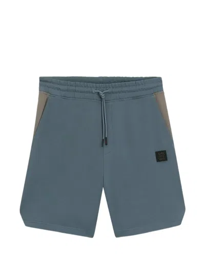 Hugo Boss Despen Drawstring-fastening Panelled Shorts In Blue