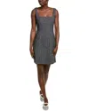 Hugo Boss Boss Destena Tweed Sheath Dress In Blue