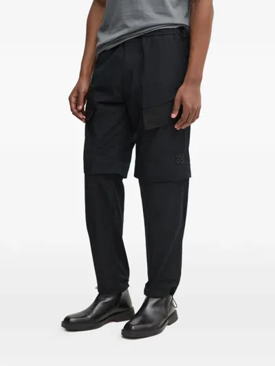 Hugo Boss Detachable Cargo Trousers In Black