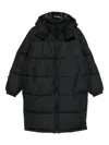 Hugo Boss Detachable-hood Padded Coat In Black