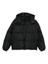 Hugo Boss Detachable-hood Puffer Jacket In Black