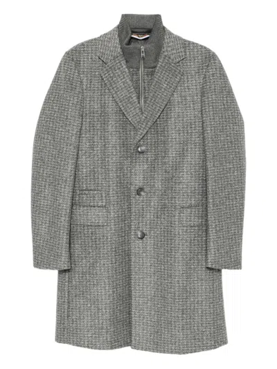 Hugo Boss Detachable-inner Coat In Gray