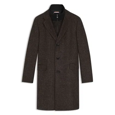 Hugo Boss Detachable-inner Coat In A Slim Fit In Brown
