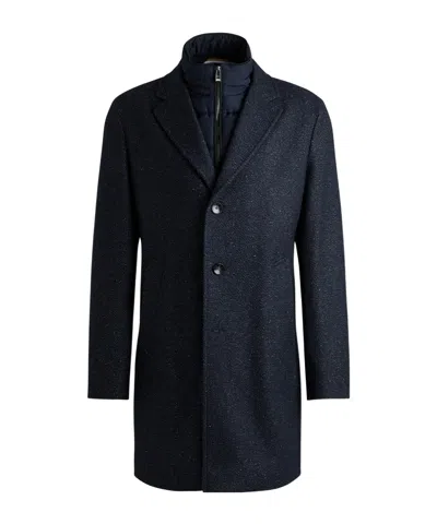 Hugo Boss Detachable-panels Coat In Black
