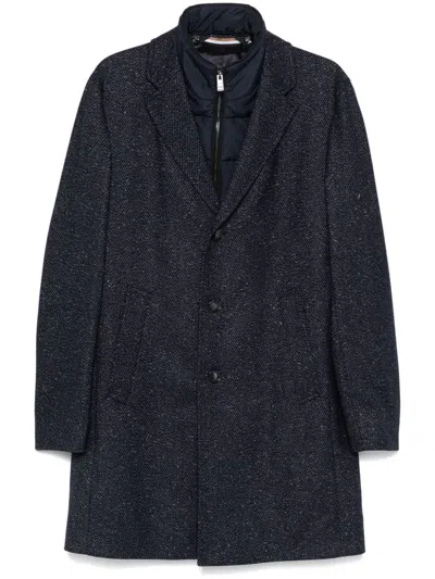Hugo Boss Detachable-panels Coat In Blau