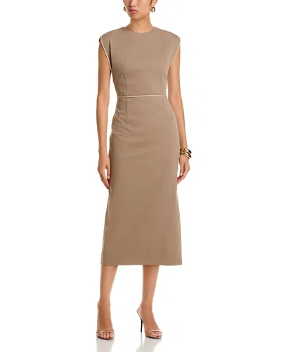 Hugo Boss Detira Sheath Dress In Neutral