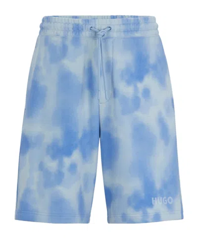 Hugo Boss Detra Cotton Shorts In Blue