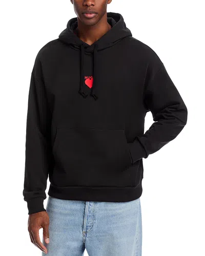 Hugo Boss Dewgili Oversized Hoodie In Black