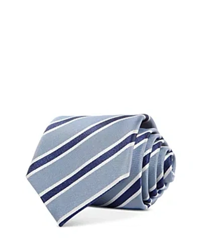 Hugo Boss Diagonal Stripe Silk Classic Tie In Light Pastel Blue