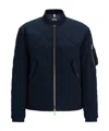 Hugo Boss Diamond-quilted Bomber Jacket In Black