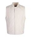 Hugo Boss Diamond Quilted Vest In White