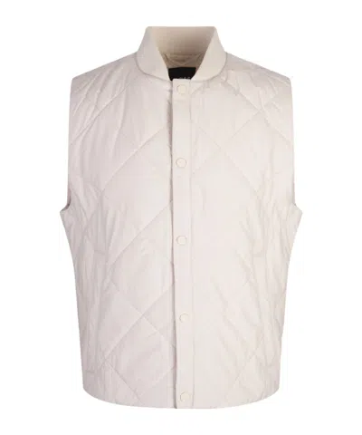 Hugo Boss Diamond Quilted Vest In White