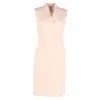 Hugo Boss Difena Sheath Dress In Pink Polyester In Pink
