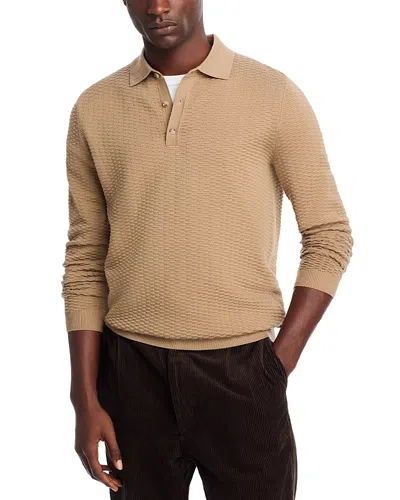 Hugo Boss Diluigi Polo Sweater In Open Beige