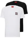 Hugo Boss Dimento Cotton T-shirt (pack Of Two) In Black