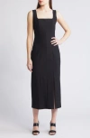 Hugo Boss Dineza Midi Sheath Dress In Black